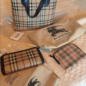 Burberry Onslow Haymarket Tote and Wallet